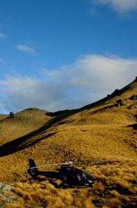 An Over The Top helicopter at The Hills, Queenstown
